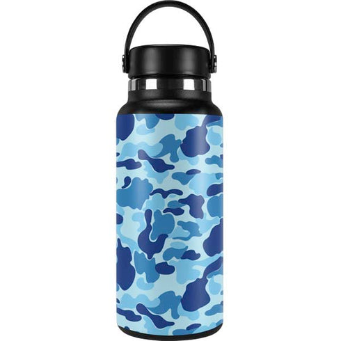 Light Blue Street Camo Hydro Flask 32oz Wide Mouth Skin